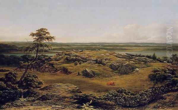 Rocks In New England Oil Painting by Martin Johnson Heade