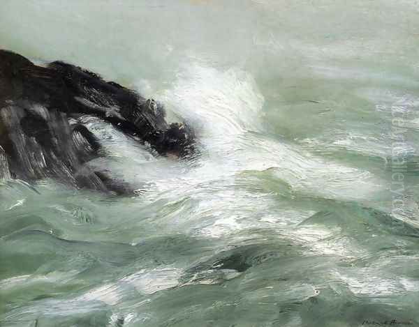 Marine Storm Sea Oil Painting by Robert Henri