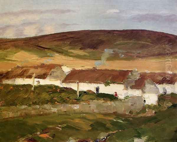 Irish Cottage Oil Painting by Robert Henri