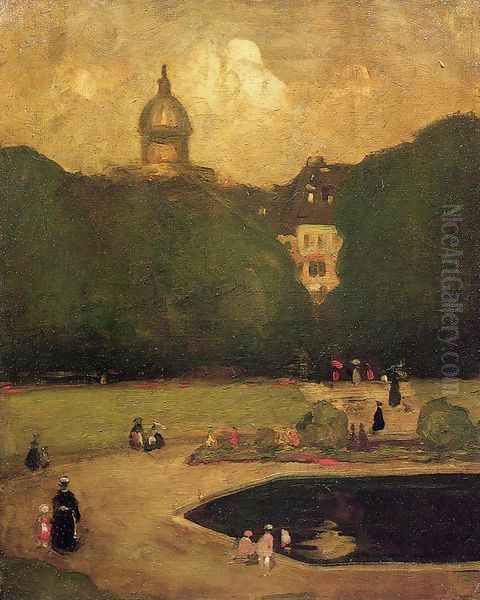 Au Jardin Du Luxembourg Oil Painting by Robert Henri