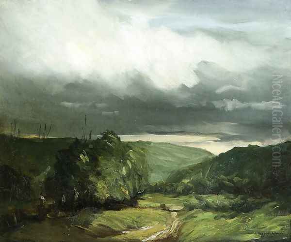 Storm Weather Wyoming Valley Oil Painting by Robert Henri