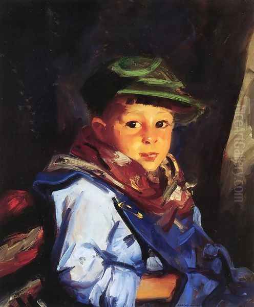 Boy with a Green Cap (or Chico) Oil Painting by Robert Henri