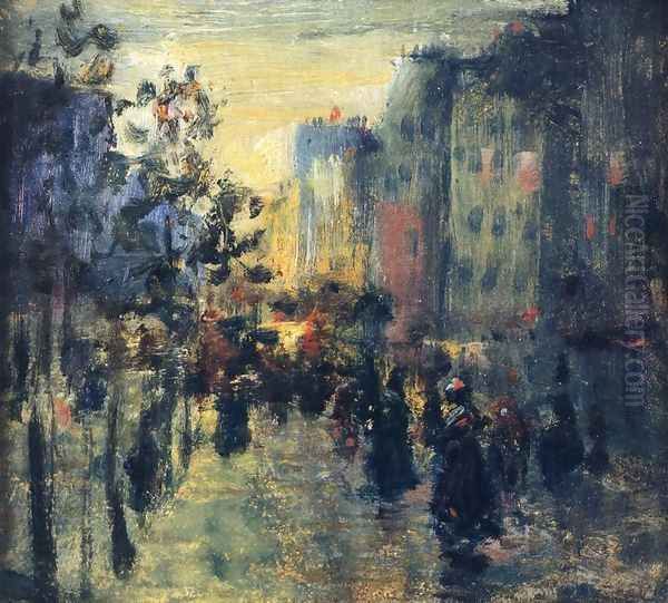 Misty Effect Paris Oil Painting by Robert Henri