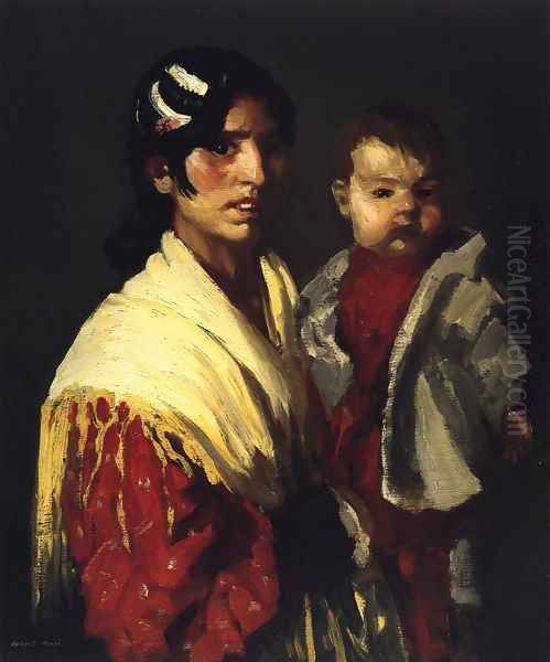 Maria Y Consuelo (Gitana) Oil Painting by Robert Henri