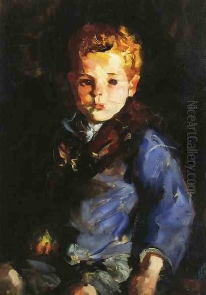 The Irish Boy In Blue Denim Anthony Lavelle Oil Painting by Robert Henri