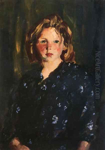 Portrait Of A Young Girl Oil Painting by Robert Henri