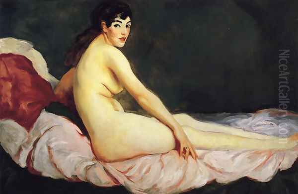 Viv Reclining Aka Nude Oil Painting by Robert Henri