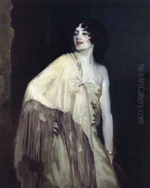 Dancer In A Yellow Shawl Oil Painting by Robert Henri