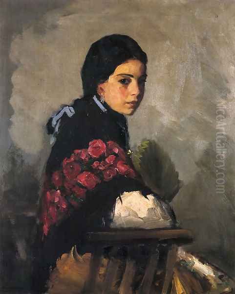 Spanish Girl Oil Painting by Robert Henri