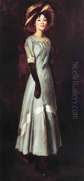 Miss Kaji Waki Oil Painting by Robert Henri