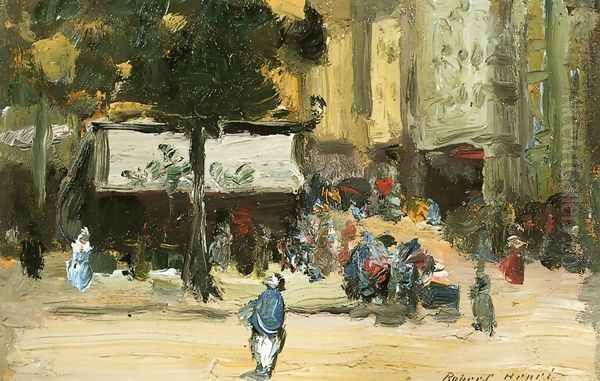 Street Corner In Paris Oil Painting by Robert Henri