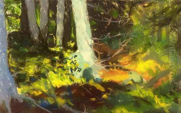 Under The Trees Monhegan Oil Painting by Robert Henri