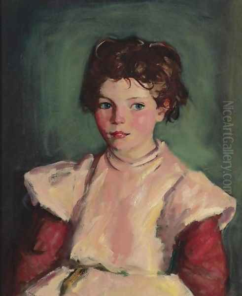 Pink Smock Oil Painting by Robert Henri