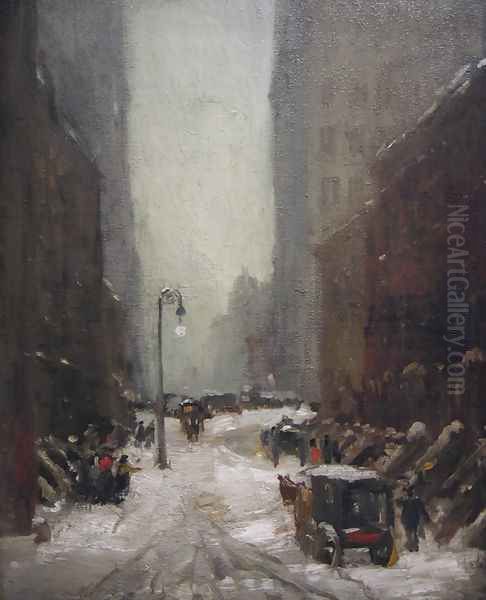 Snow in New York Oil Painting by Robert Henri