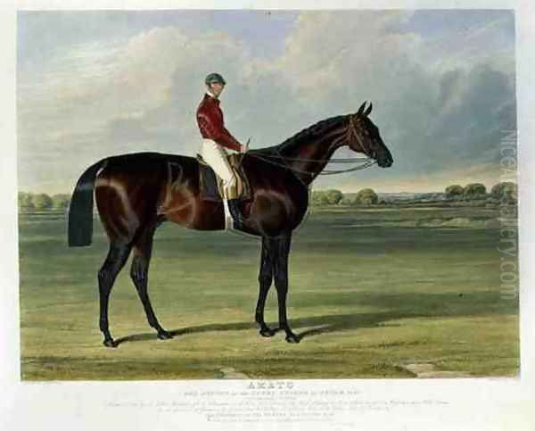 'Amato', the Winner of the Derby Stakes at Epsom, 1838 Oil Painting by John Frederick Herring Snr