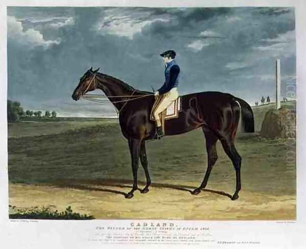 'Cadland', the Winner of the Derby Stakes at Epsom, 1828 Oil Painting by John Frederick Herring Snr