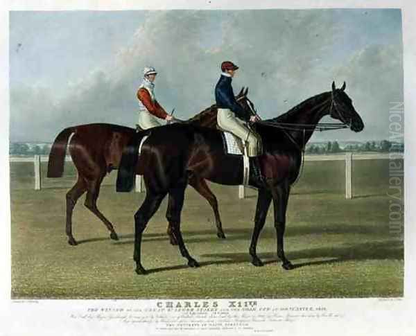 'Charles XII', the Winner of the Great St. Leger Stakes at Doncaster, 1839 Oil Painting by John Frederick Herring Snr