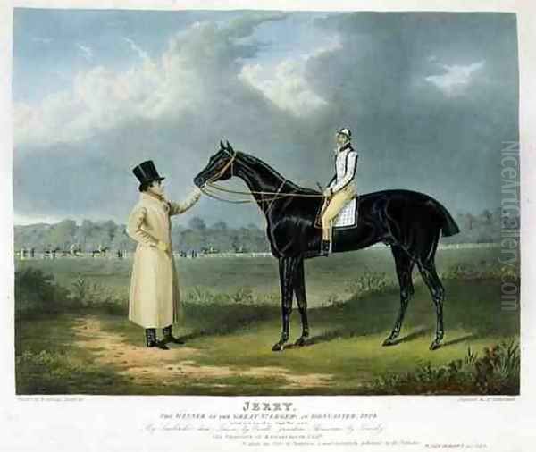 'Jerry', the Winner of the Great St. Leger at Doncaster, 1824 Oil Painting by John Frederick Herring Snr