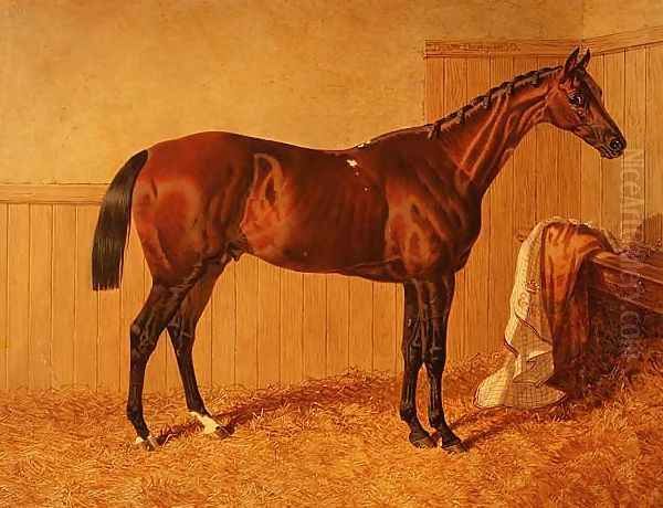 'Priam', Winner of the Derby in 1830 Oil Painting by John Frederick Herring Snr