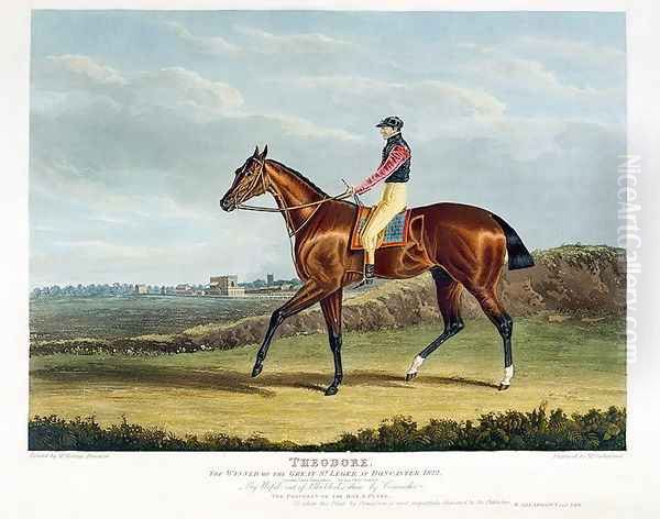 'Theodore', the Winner of the Great St. Leger at Doncaster, 1822 Oil Painting by John Frederick Herring Snr