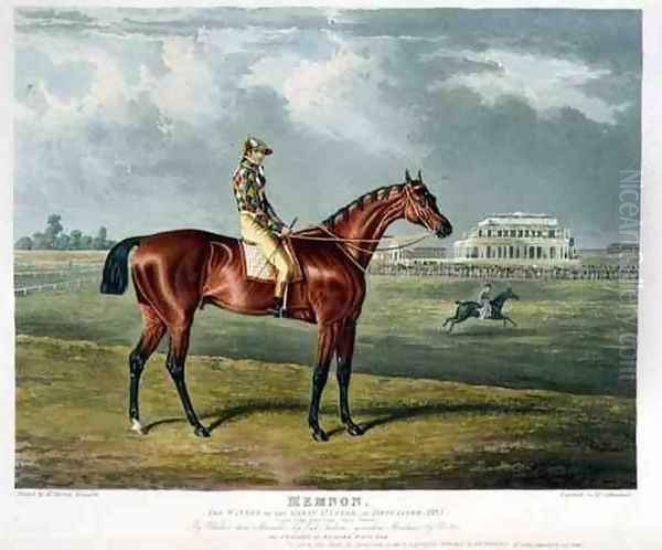 'Memnon', the Winner of the Great St. Leger at Doncaster, 1825 Oil Painting by John Frederick Herring Snr