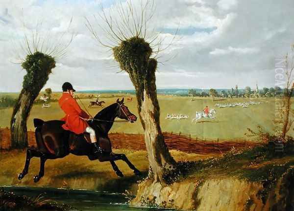 The Suffolk Hunt - Full Cry Oil Painting by John Frederick Herring Snr