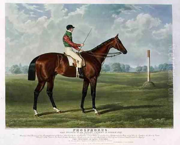 'Phosphorus', the Winner of the Derby Stakes at Epsom, 1837 Oil Painting by John Frederick Herring Snr