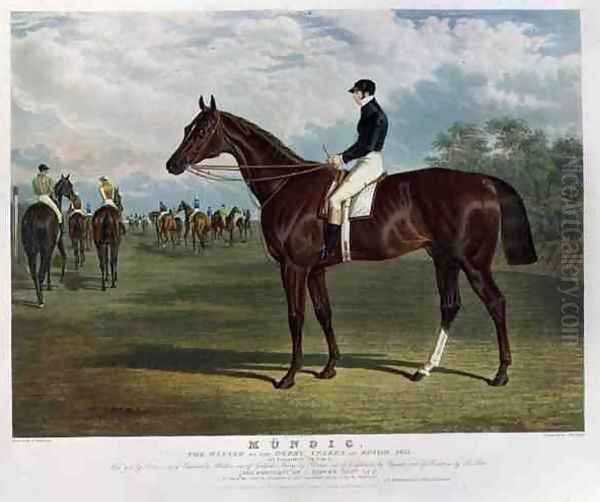 'Mundig', the Winner of the Derby Stakes at Epsom, 1835 Oil Painting by John Frederick Herring Snr