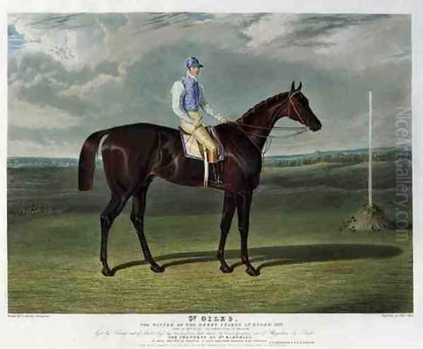 'St. Giles', the Winner of the Derby Stakes at Epsom, 1832 Oil Painting by John Frederick Herring Snr