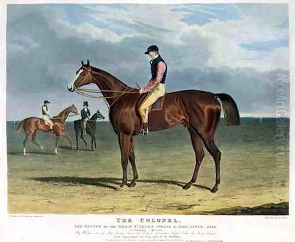 'The Colonel', the Winner of the Great St. Leger Stakes at Doncaster, 1828 Oil Painting by John Frederick Herring Snr