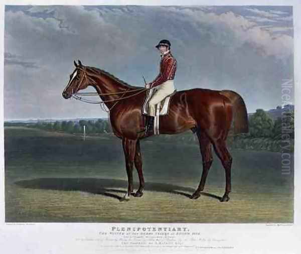 'Plenipotentiary', the Winner of the Derby Stakes at Epsom, 1834 Oil Painting by John Frederick Herring Snr