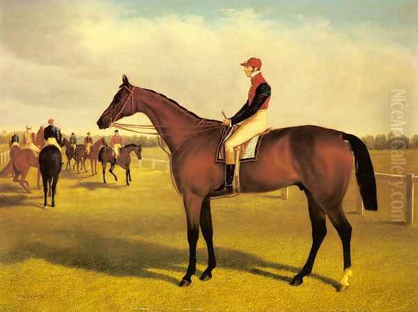 Don John, The Winner of the 1838 St. Leger with William Scott Up Oil Painting by John Frederick Herring Snr