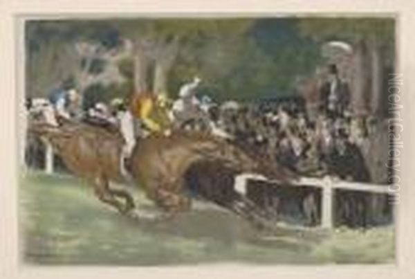 Un Canter Oil Painting by Louis Anquetin