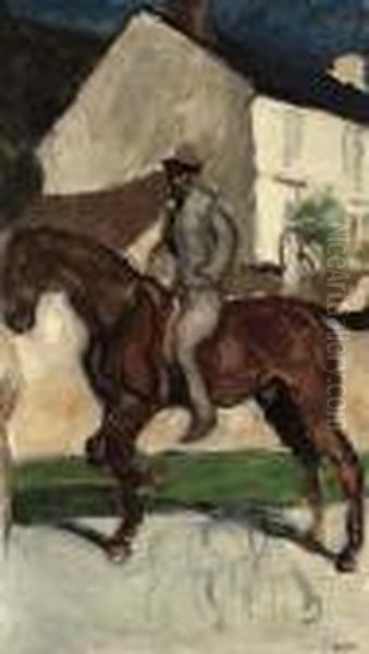 Autoportrait Equestre Oil Painting by Louis Anquetin