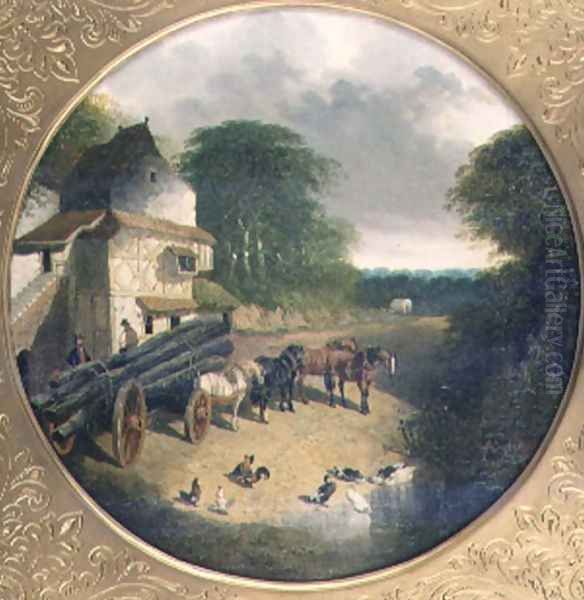 The Timber Wagon, 1852 Oil Painting by John Frederick Herring Snr