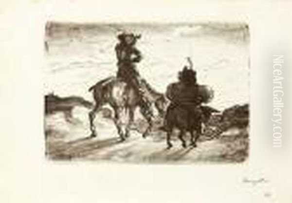 Don Quichotte Et Sancho Panca Oil Painting by Louis Anquetin