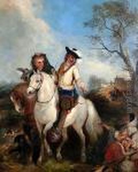 Country Charity Oil Painting by Richard Ansdell