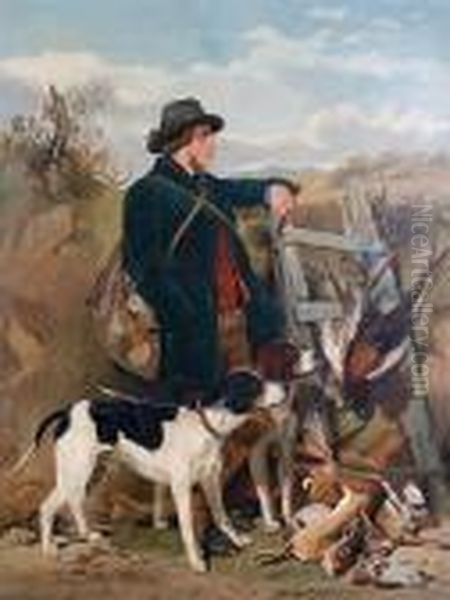 The Scotch Ghillie And The Englishgamekeeper Oil Painting by Richard Ansdell