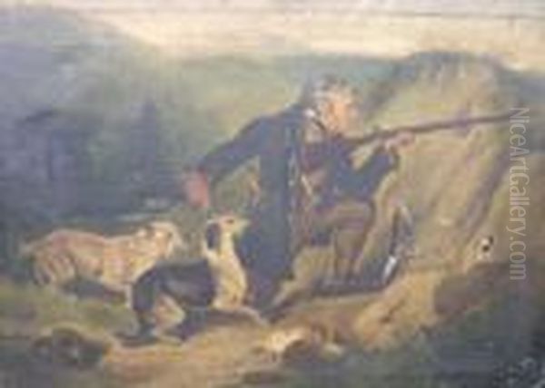 The Poacher Oil Painting by Richard Ansdell