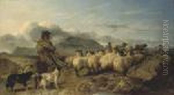 A View In The Grampians Oil Painting by Richard Ansdell