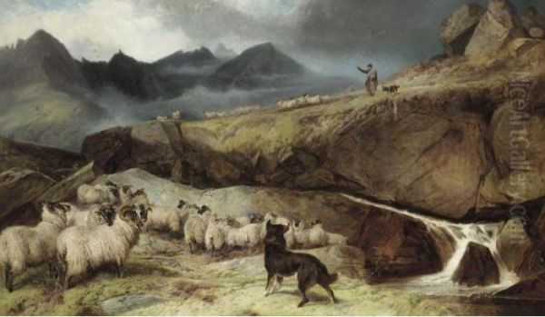 The Isle Of Skye Oil Painting by Richard Ansdell