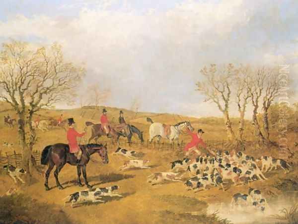 The Kill Foxhunting Oil Painting by John Frederick Herring Snr