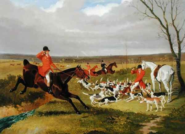 The Suffolk Hunt - The Death Oil Painting by John Frederick Herring Snr