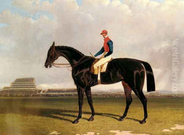 Lord Chesterfield's Industry with William Scott up at Epsom Oil Painting by John Frederick Herring Snr