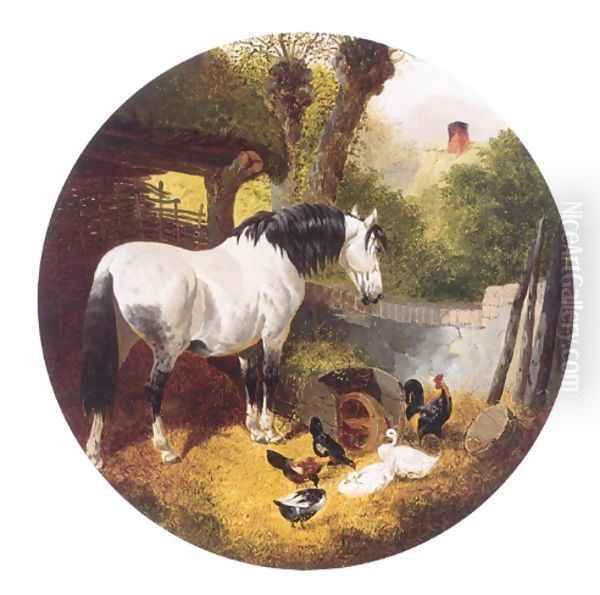 The Wheel Barrow Oil Painting by John Frederick Herring Snr