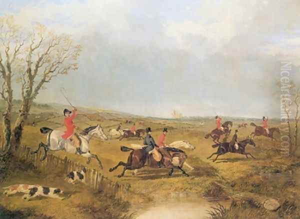 Full Cry Foxhunting Print 1844 Oil Painting by John Frederick Herring Snr