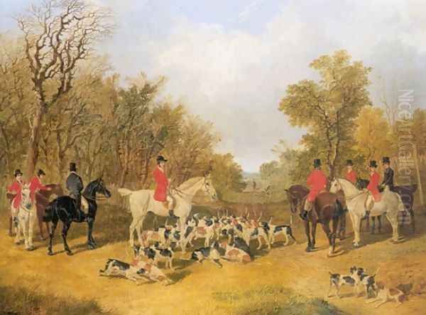 The Meet Foxhunting Oil Painting by John Frederick Herring Snr