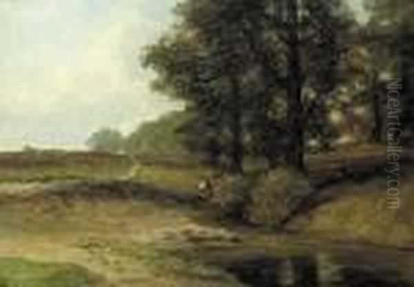 An Extensive Heath Landscape Oil Painting by Louis Apol