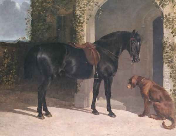 Waiting for Master Oil Painting by John Frederick Herring Snr