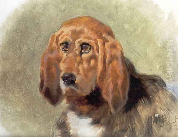 Study of a Hound Oil Painting by John Frederick Herring Snr